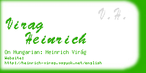 virag heinrich business card